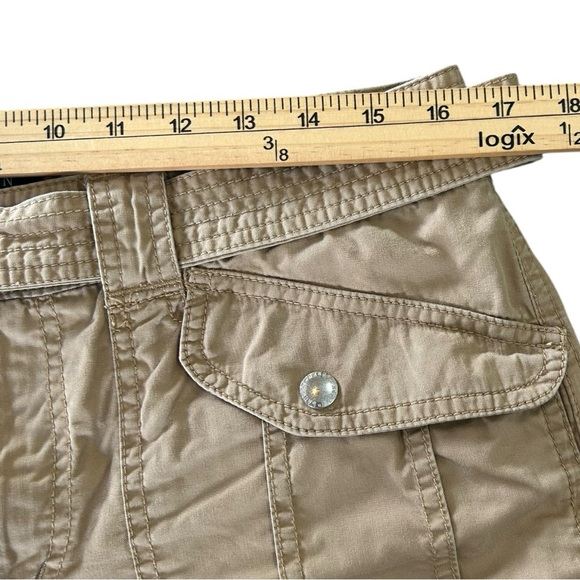 Lauren Ralph Lauren Women's Tan Cuffed Belted Shorts‎  Sz 10 - Picture 3 of 5